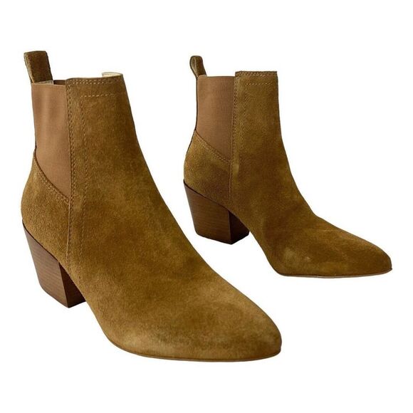 Matisse Womens Size 10 Tan Suede Pull On Western Ankle Boot - Picture 1 of 8